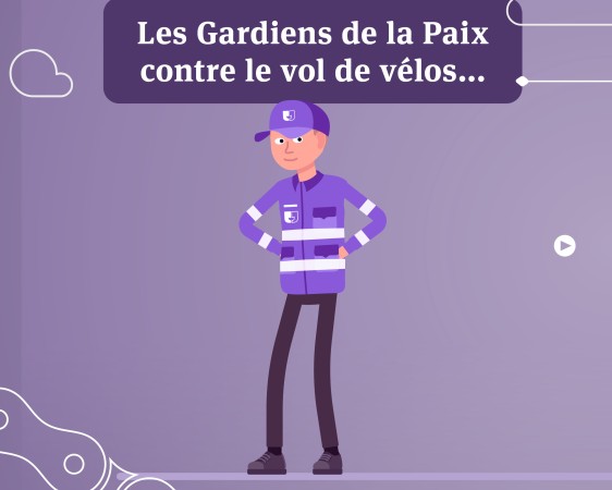 gardiens de la paix contre le vol de vélos