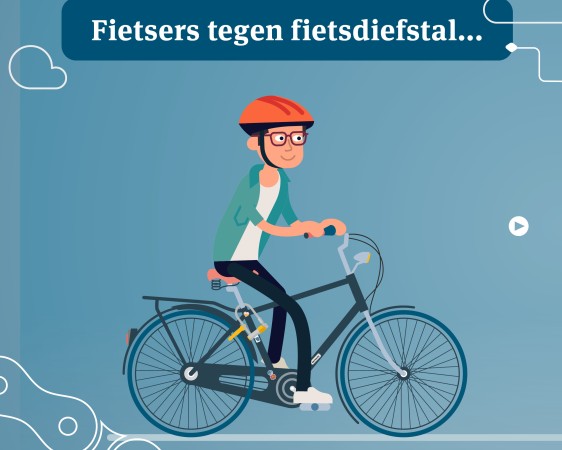 fietsers tegen fietsdiefstal