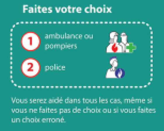 Le menu à option 112/101 