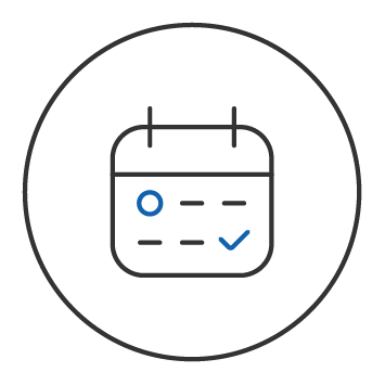 Illustratie pictogram op termijnen